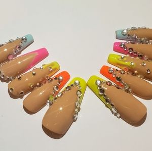 Press on nails (brown crush)